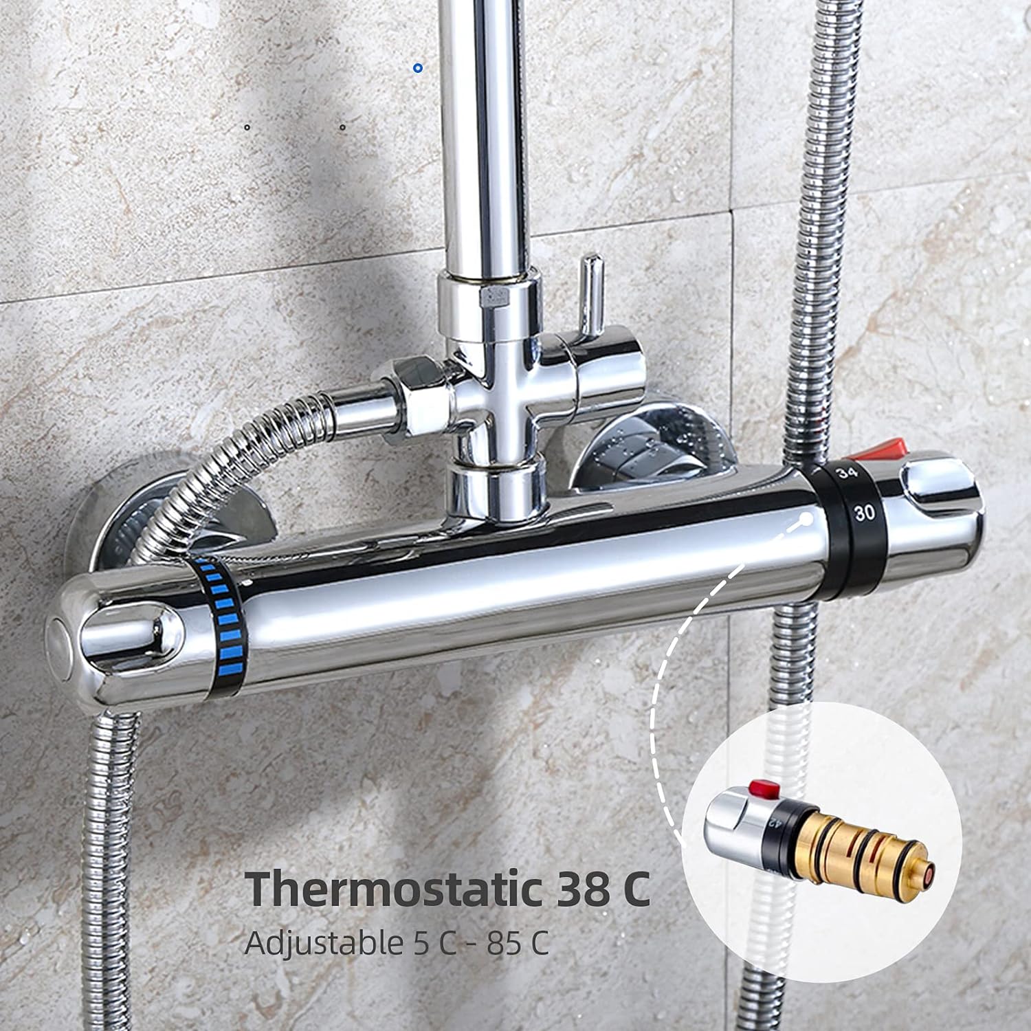 MISCELATORE DOCCIA TERMOSTATICO "EURO B" - img 3