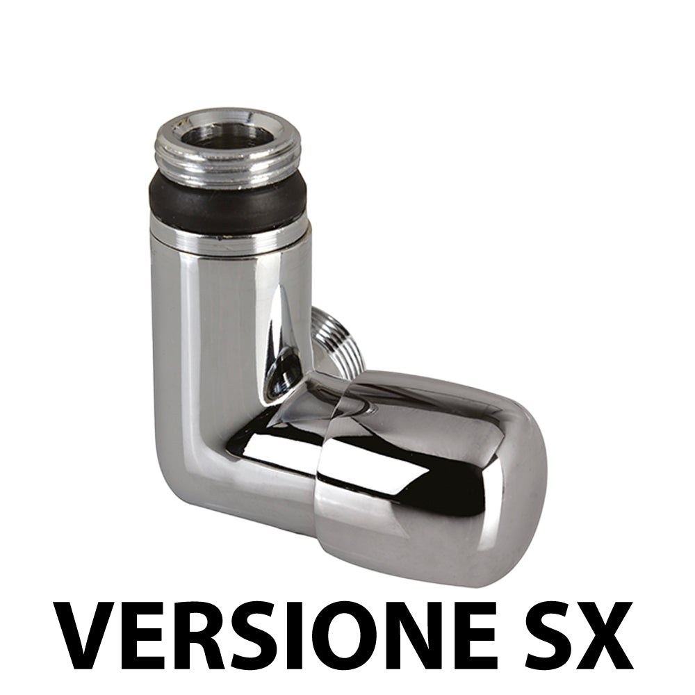 DETENTORE AD ANGOLO SX ATTACCO RAME, MULTISTRATO E PE-X "DAFNE" CROMO - img 2