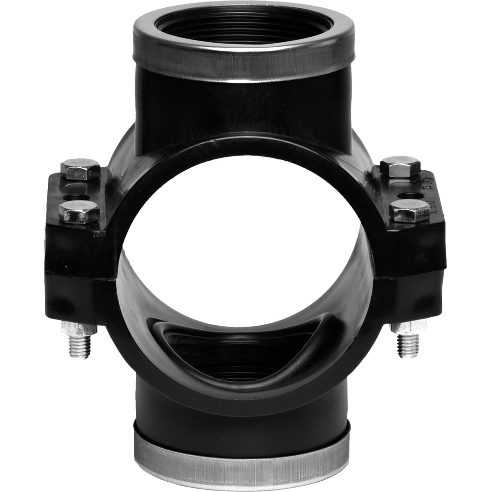 PRESA A STAFFA DOPPIA PN10 CON ANELLO DI RINFORZO IN ACCIAIO INOX UNIDELTA - img 2