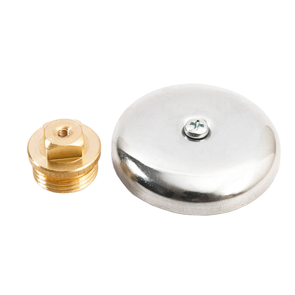 TAPPO MASCHIO IN OTTONE CON ROSONE INOX - img 2