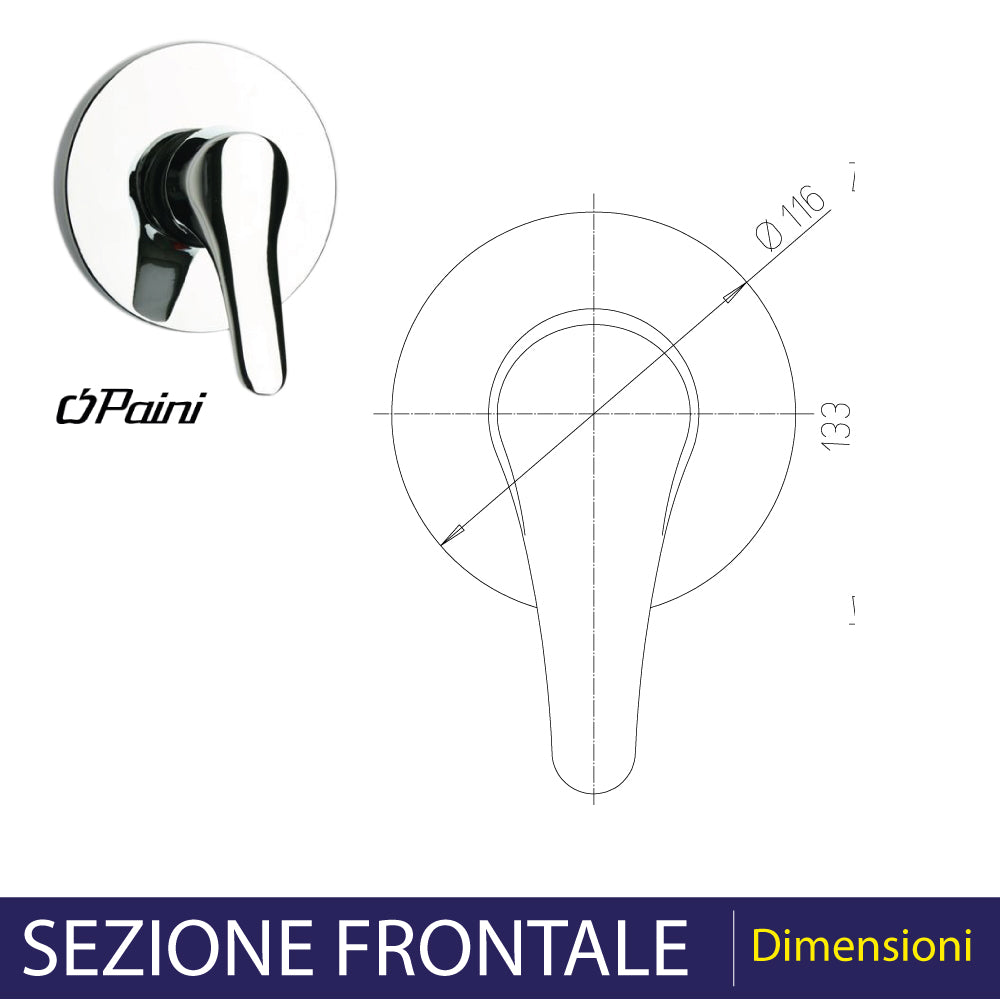 MISCELATORE DOCCIA AD INCASSO "PILOT" - img 4