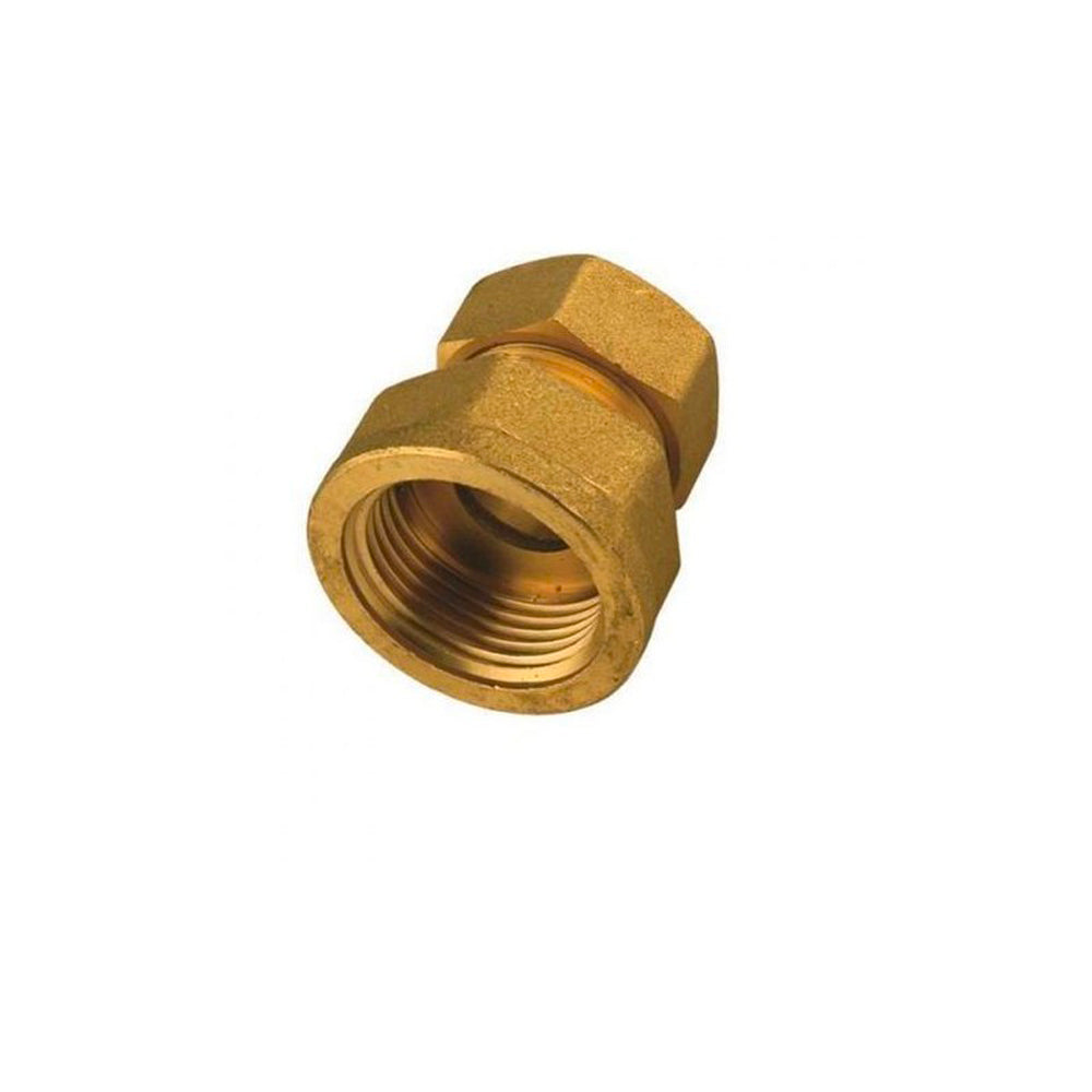 RACCORDO DIRITTO FEMMINA A COMPRESSIONE CON O-RING PER TUBO RAME TIEMME - img 3