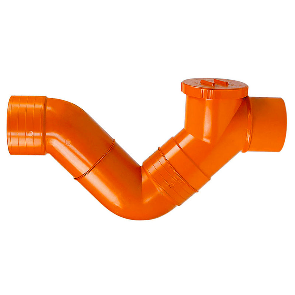 SIFONE FIRENZE 1 TAPPO ORIZZONTALE IN PVC ARANCIO - img 2