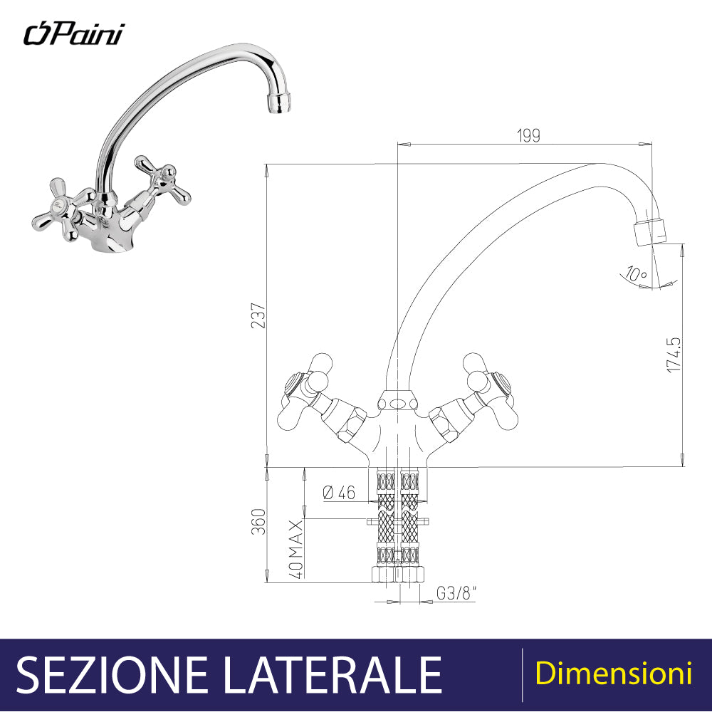 MISCELATORE LAVELLO MONOFORO "LIBERTY" - img 4