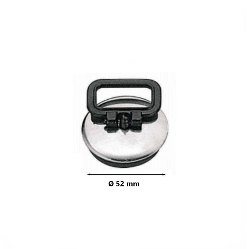 TAPPO IN GOMMA CON MANIGLIA E PLACCA INOX - img 3
