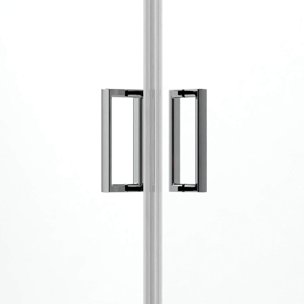 BOX DOCCIA SEMICIRCOLARE "TONGA" VETRO TRASPARENTE Sp.6 mm PROFILO CROMO - img 4