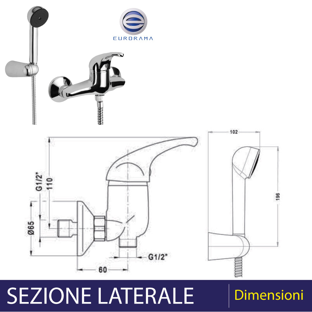 MISCELATORE DOCCIA ESTERNO "REVE" - img 3