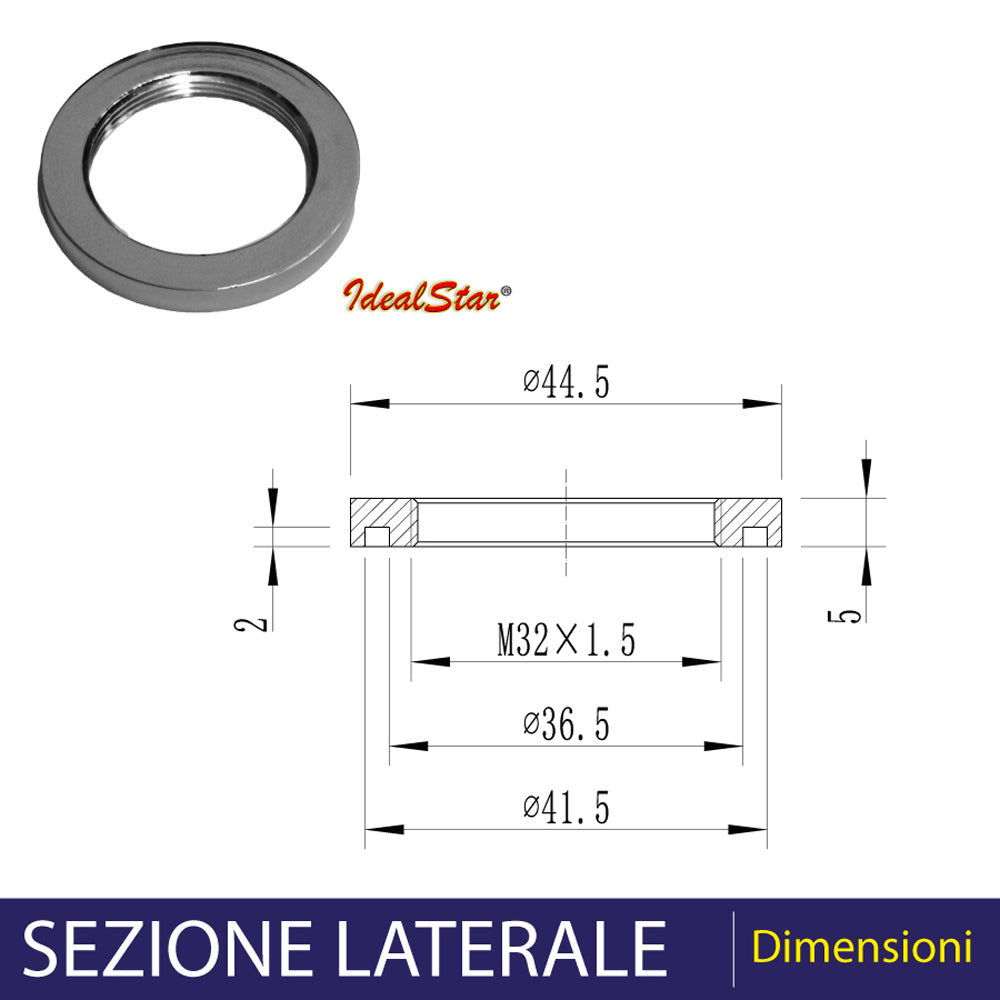 BASETTA IN OTTONE PER MONOCOMANDO CROMATA - img 3