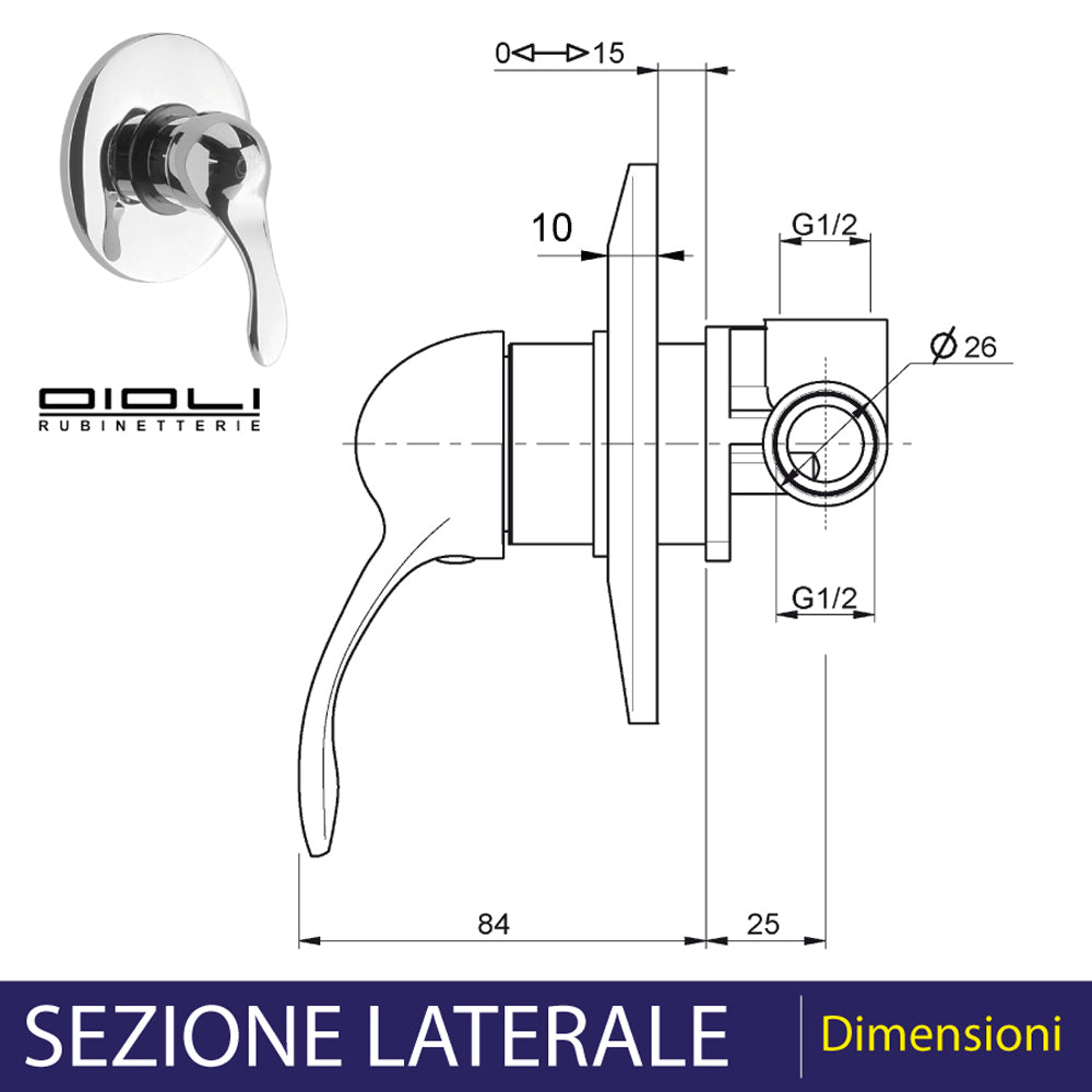 MISCELATORE DOCCIA INCASSO ARCANA - img 3