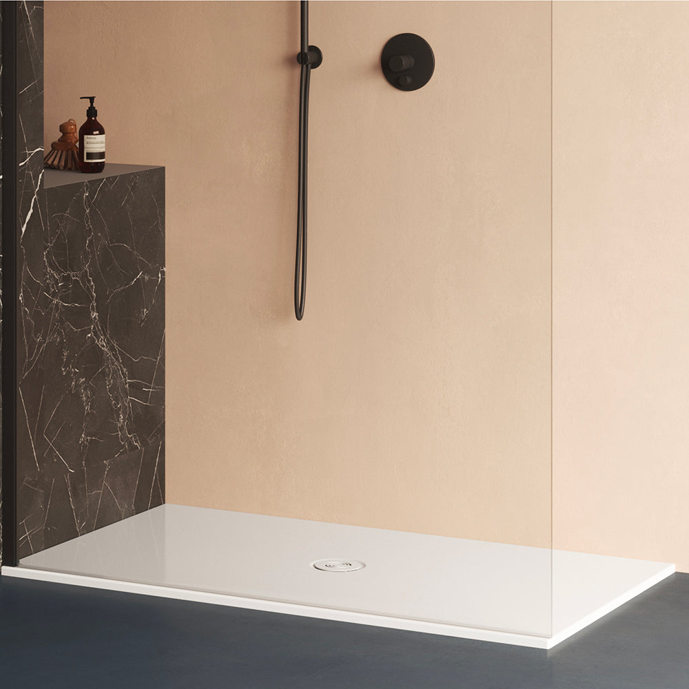 PIATTO DOCCIA RETTANGOLARE IN CERAMICA "SOLODUE" BIANCO COTONE - img 3