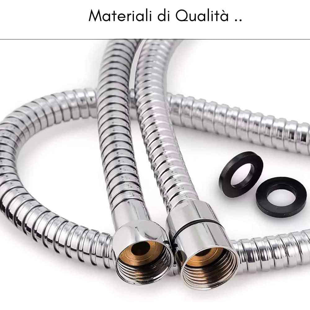 FLESSIBILE DOCCIA CONICO ANTITORSIONE "SILVER METALLIC" - img 5