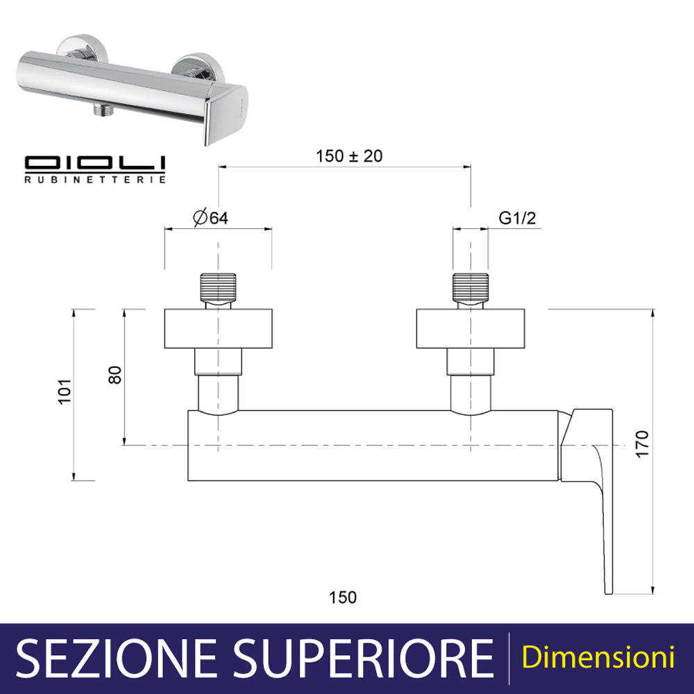 MISCELATORE DOCCIA ESTERNO NEW DETROIT - img 4