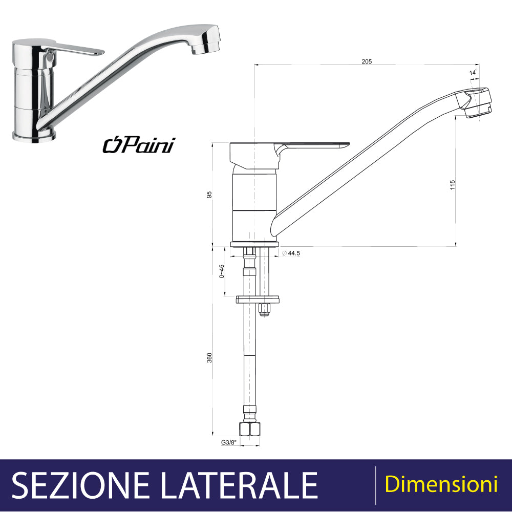 MISCELATORE LAVELLO BOCCA COASSIALE "P3" - img 3