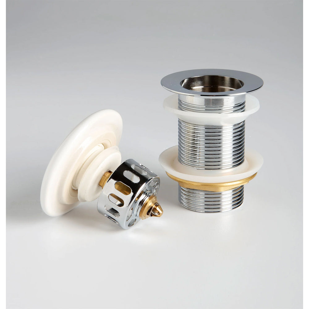 PILETTA CLICK CLACK CON TAPPO IN CERAMICA BIANCO STP - img 4