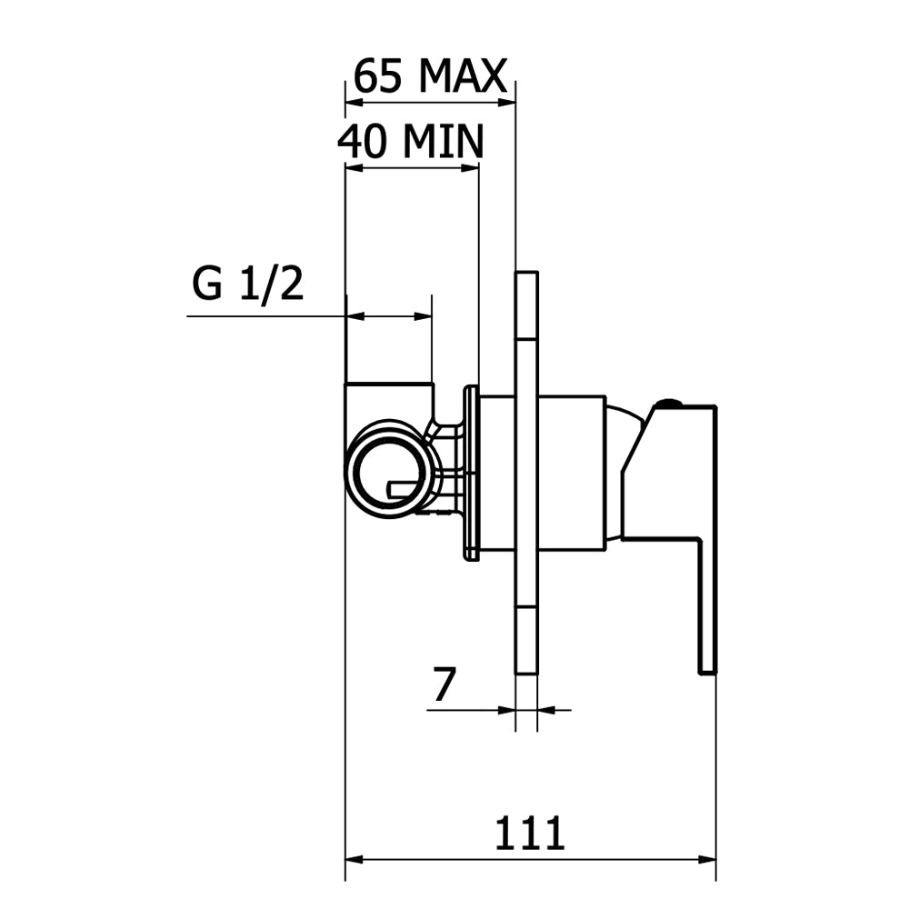 MISCELATORE INCASSO DOCCIA "PILLAR" - img 5
