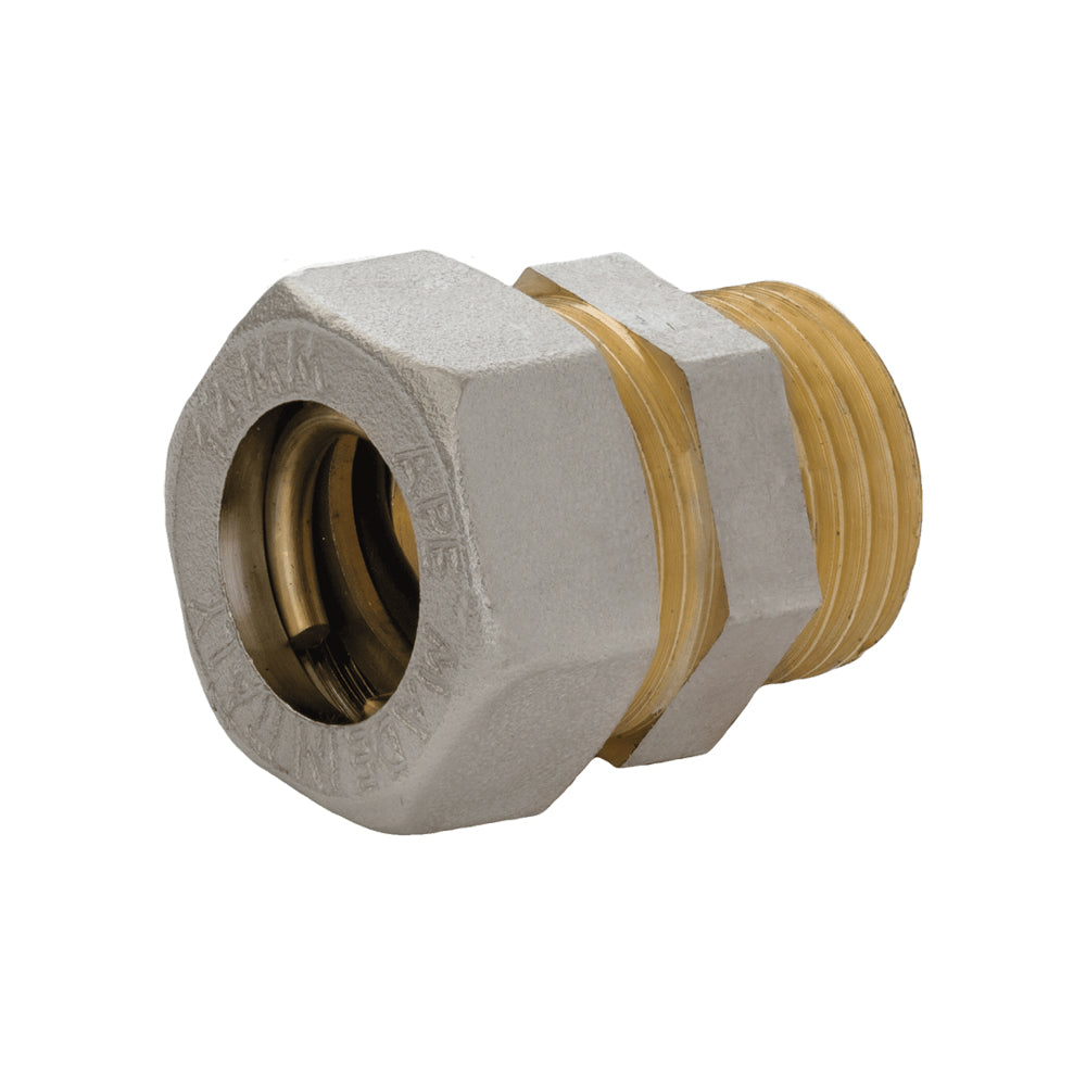 RACCORDO DIRITTO MASCHIO A COMPRESSIONE O-RING PER TUBO RAME APE - img 3