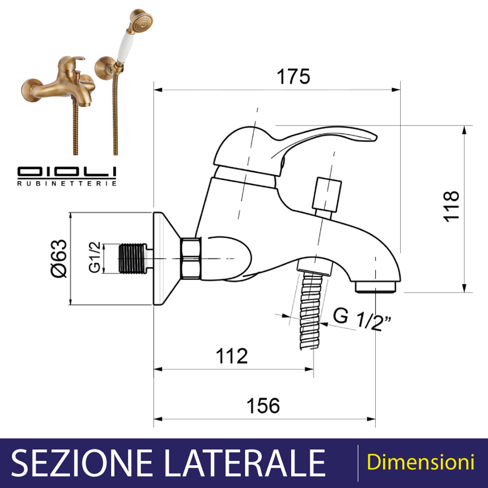 MISCELATORE VASCA ESTERNO ARCANA BRONZO - img 4