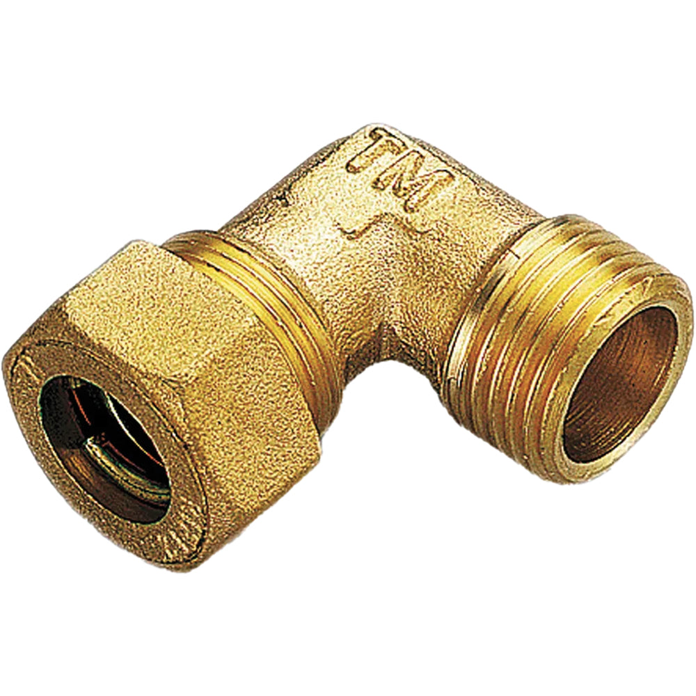 GOMITO MASCHIO A COMPRESSIONE CON O-RING PER TUBO RAME TIEMME - img 3