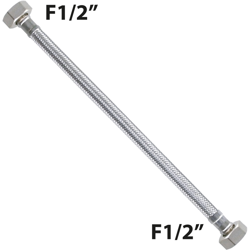 FLESSIBILE IN ACCIAIO INOX F1/2" x F1/2" GIR. "FLEXCORE" - img 2