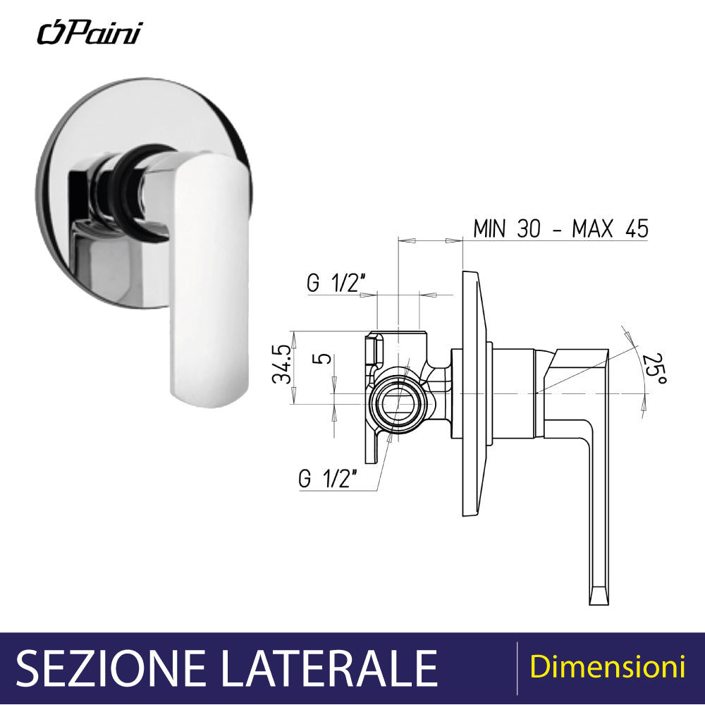 MISCELATORE INCASSO DOCCIA "STILE" - img 4