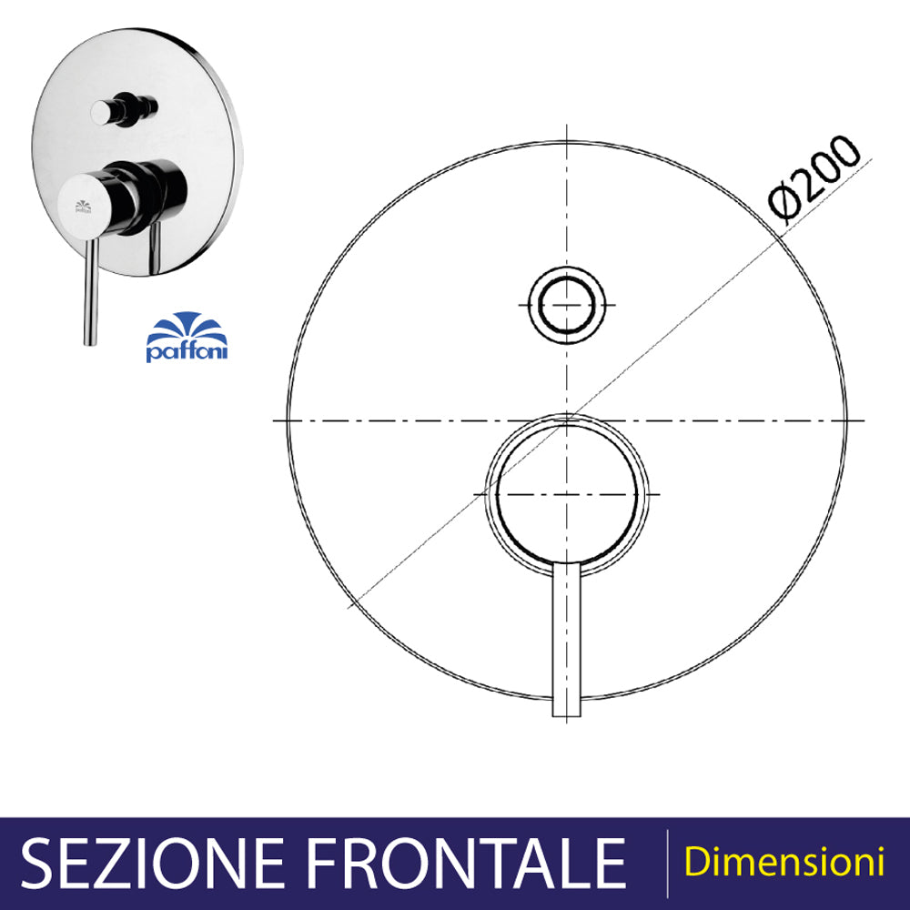 MISCELATORE INCASSO DOCCIA CON DEVIATORE "STICK" - img 3