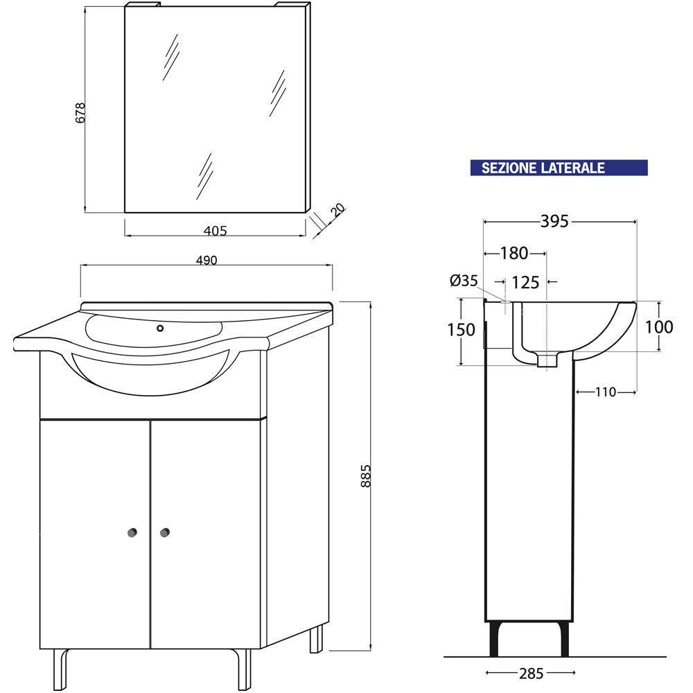 COMPOSIZIONE MOBILE DA BAGNO "STELLA NEW" - img 5