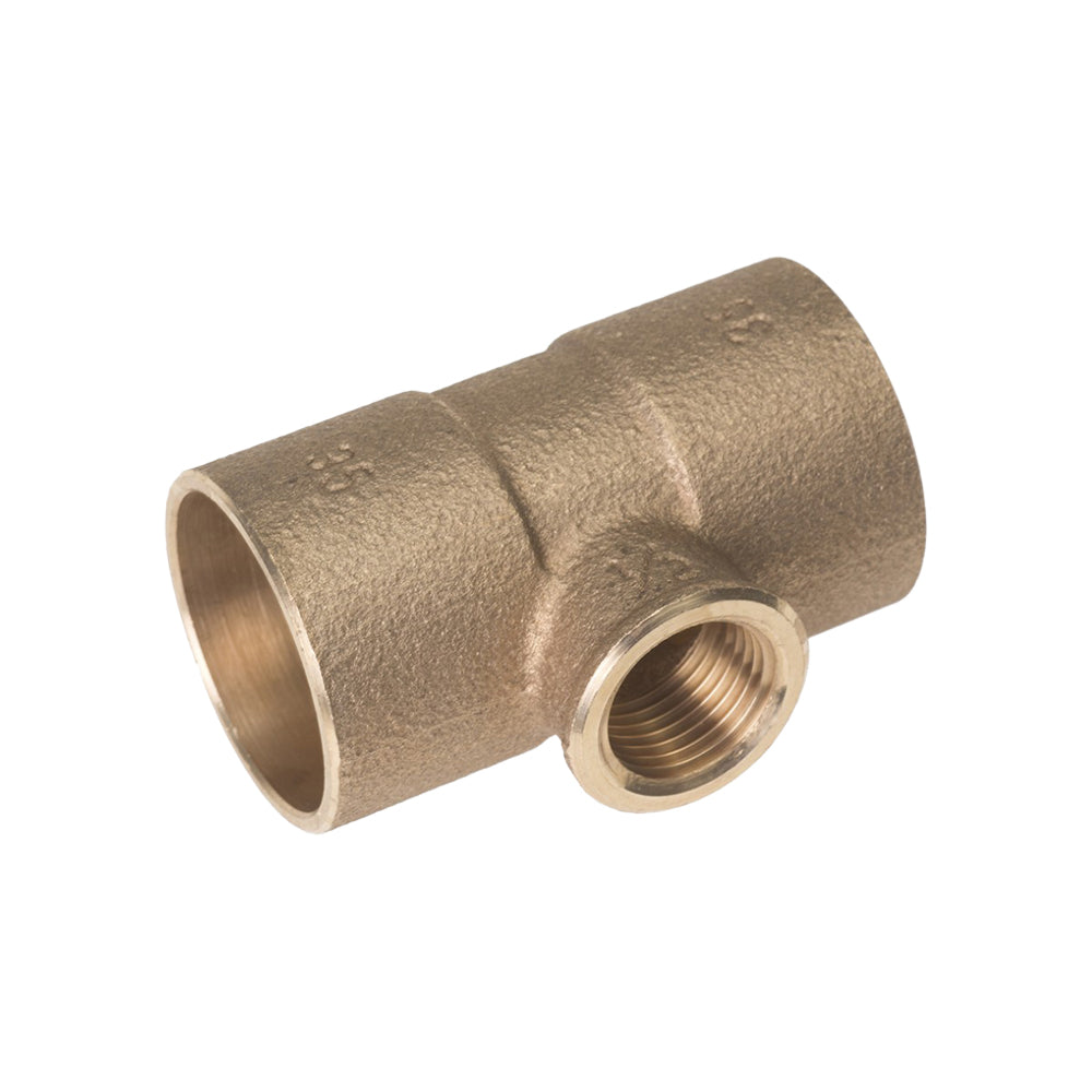 TEE FILETTATO FEMMINA IN BRONZO A SALDARE - img 3