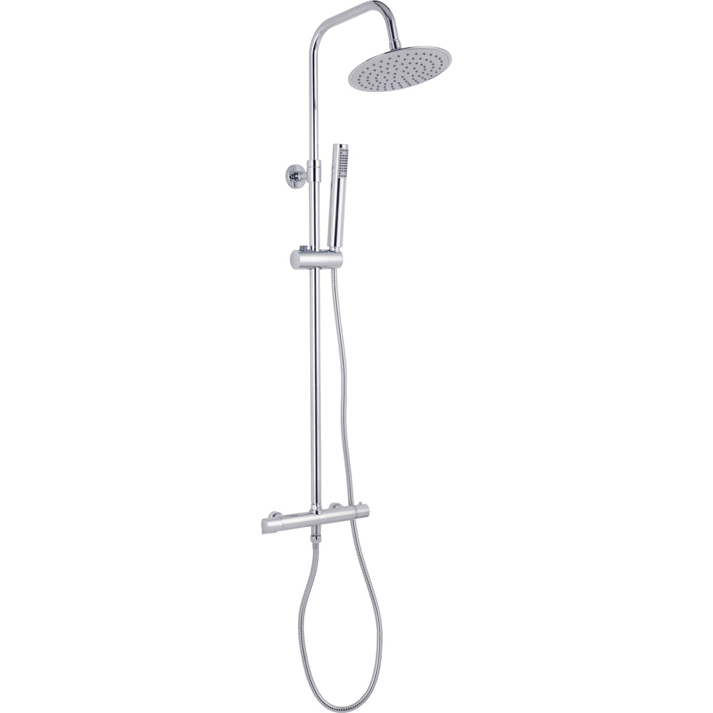 SET COLONNA DOCCIA MONOGETTO "FLORIDA" TONDA CON MISCELATORE TERMOSTATICO - img 2
