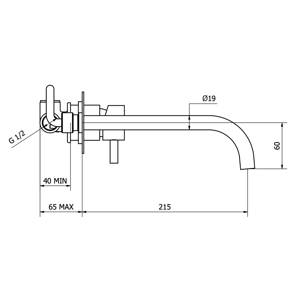 BATTERIA LAVABO INCASSO A PARETE JABIL 25 - img 4