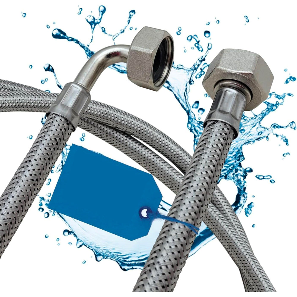 TUBO CARICO LAVATRICE FF 3/4" DN13 IN ACCIAIO INOX - img 3