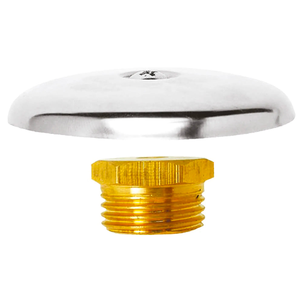 TAPPO MASCHIO IN OTTONE CON ROSONE INOX - img 3