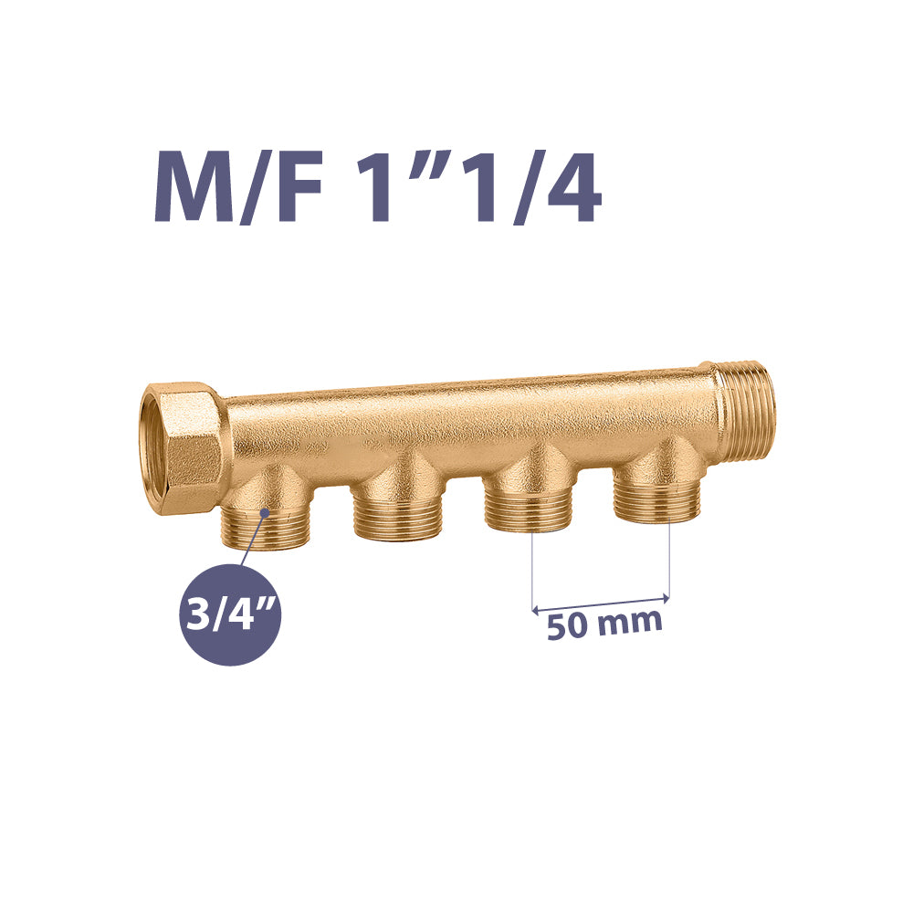COLLETTORE LINEARE EUROCONO MASCHIO/FEMMINA 1"1/4 TIEMME - img 2