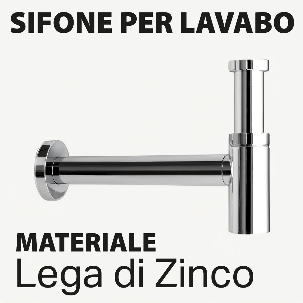 SIFONE D'ARREDO TONDO PER LAVABO "JOLLY" CROMATO - img 5