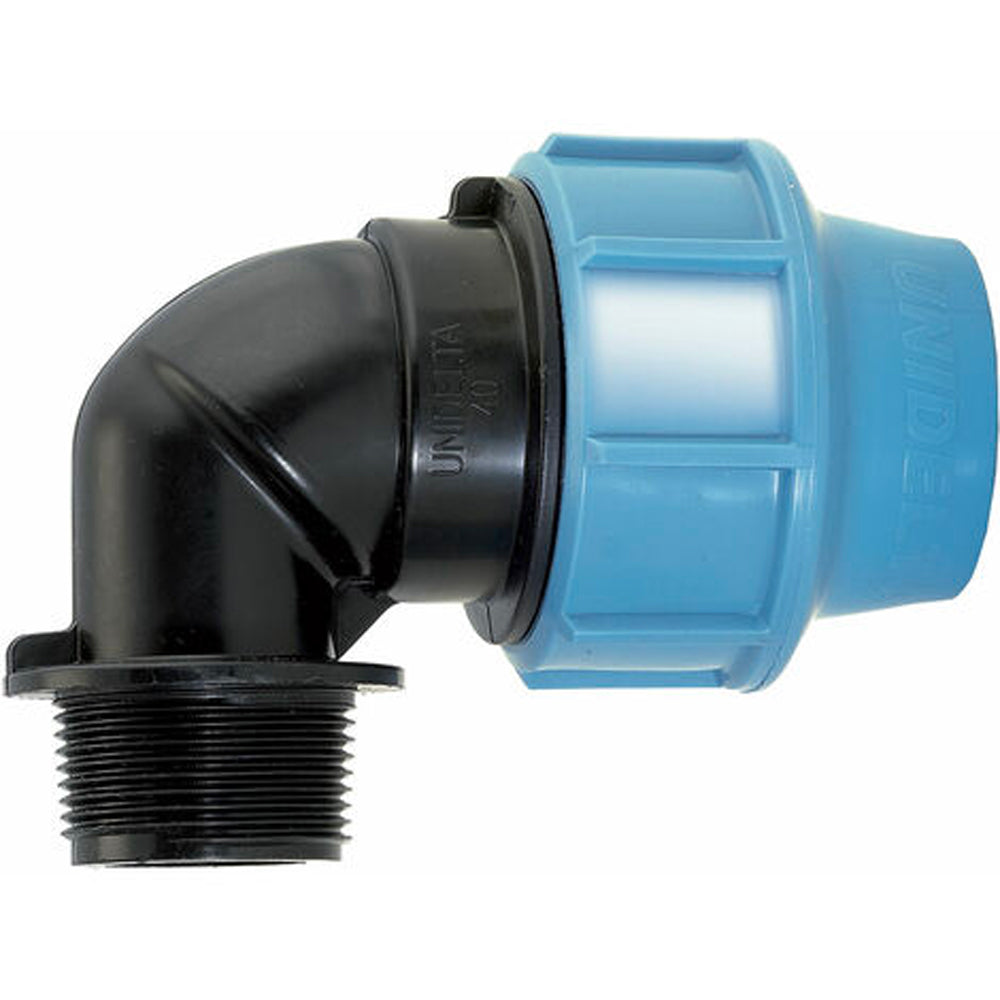 GOMITO MASCHIO A COMPRESSIONE PER TUBO POLIETILENE UNIDELTA - img 3