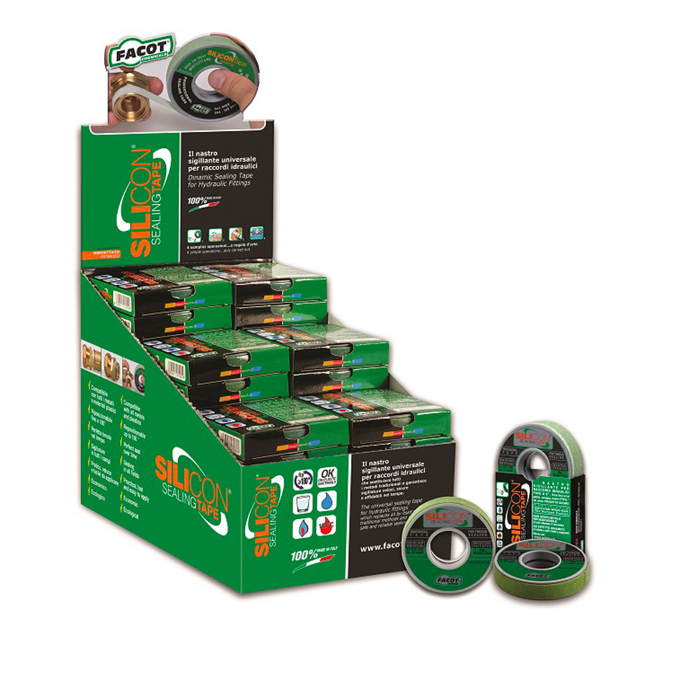 NASTRO SIGILLANTE TEFLON UNIVERSALE "SILICON TAPE" PER RACCORDI IDRAULICI - img 4