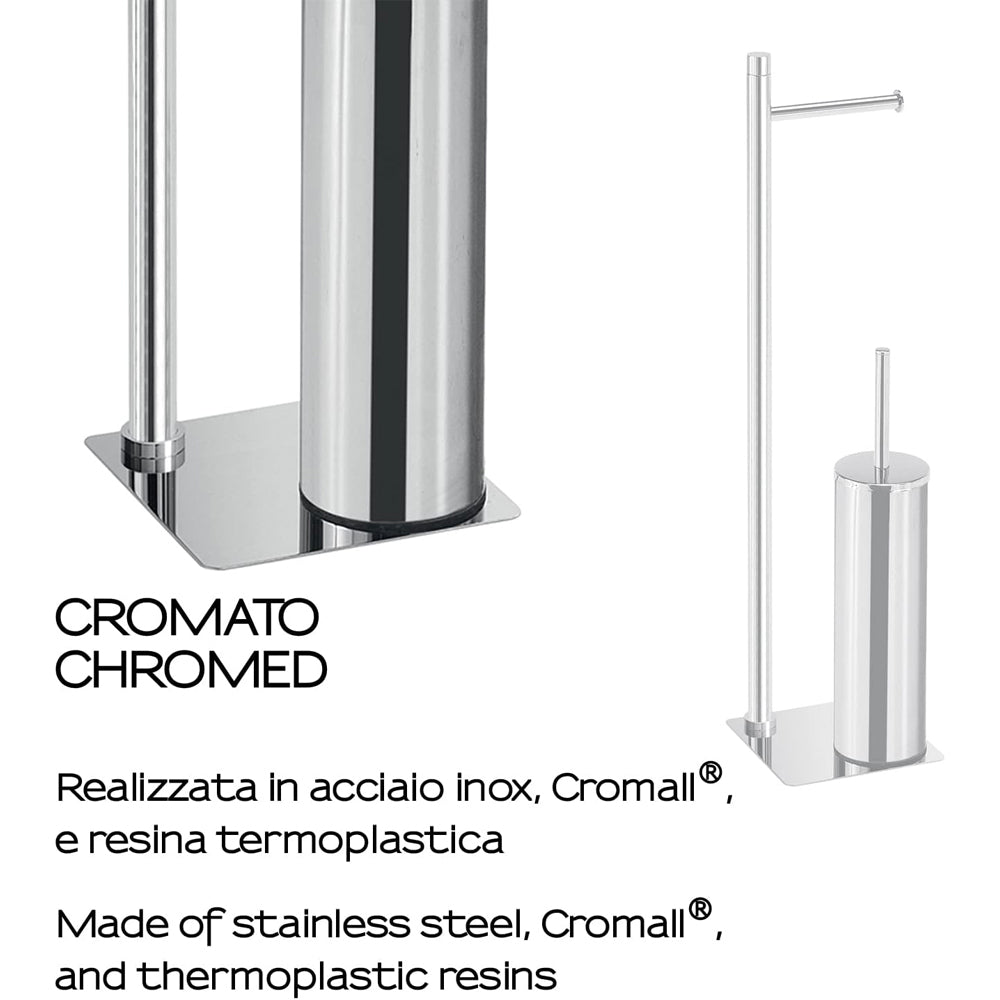 PIANTANA CON PORTAROTOLO E SCOPINO WC "TRILLY" - img 4