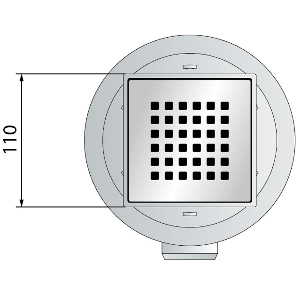 POZZETTO PER DOCCIA A PAVIMENTO "MINIFLOW Q" SQUARES - img 3