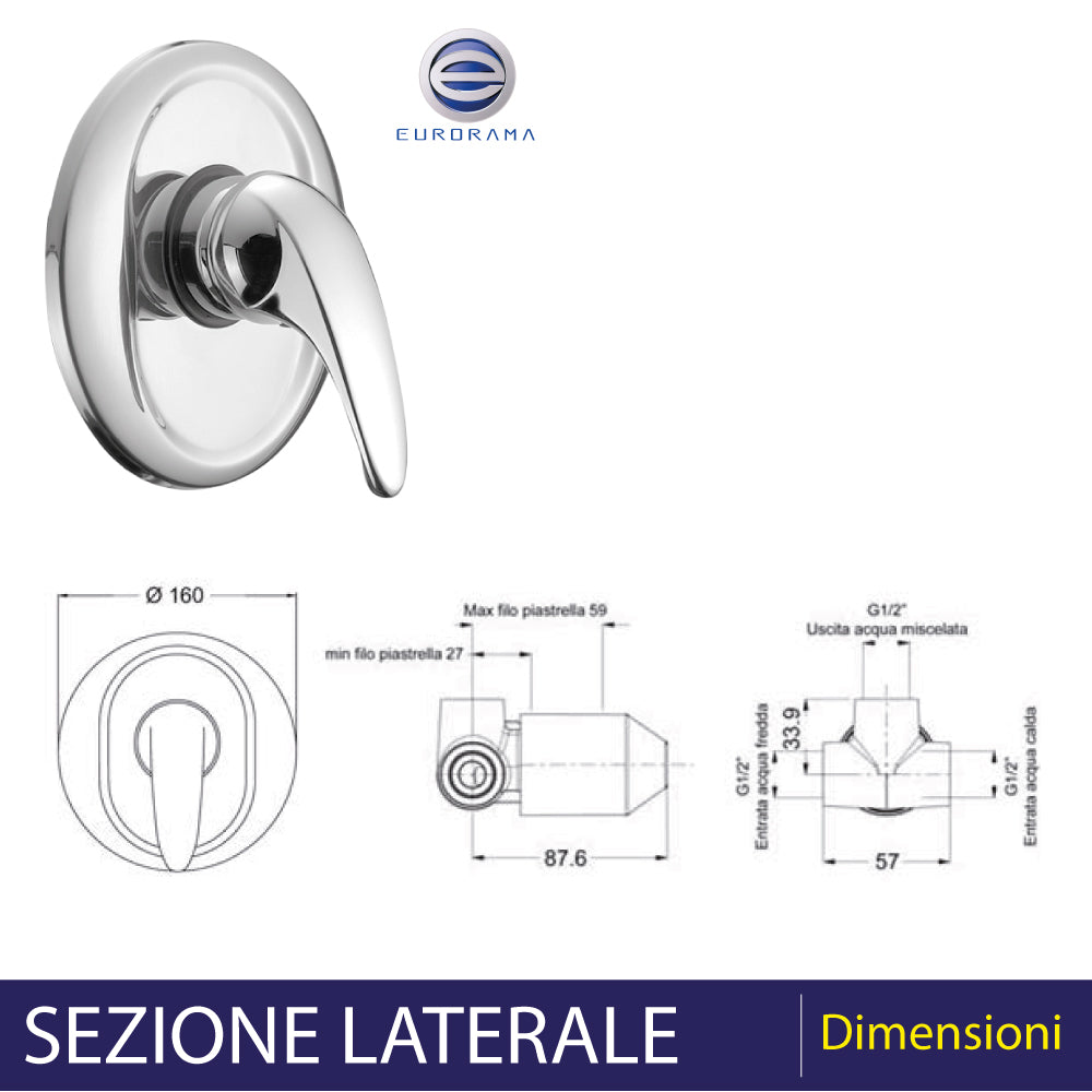MISCELATORE DOCCIA INCASSO "REVE" - img 5