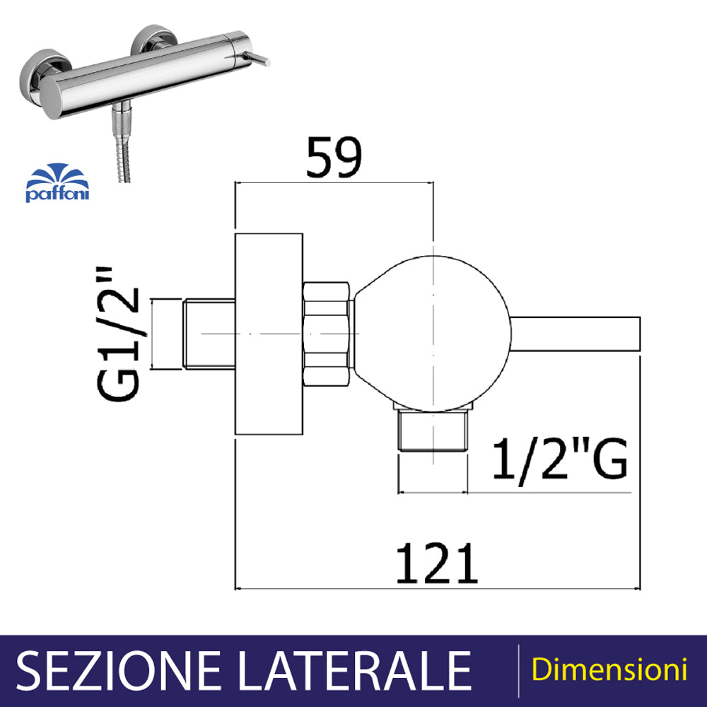 MISCELATORE DOCCIA ESTERNO STICK - img 4