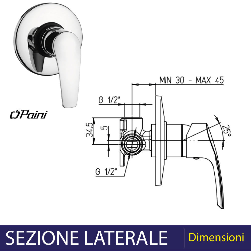 MISCELATORE DOCCIA INCASSO "NEW BERRY" - img 4