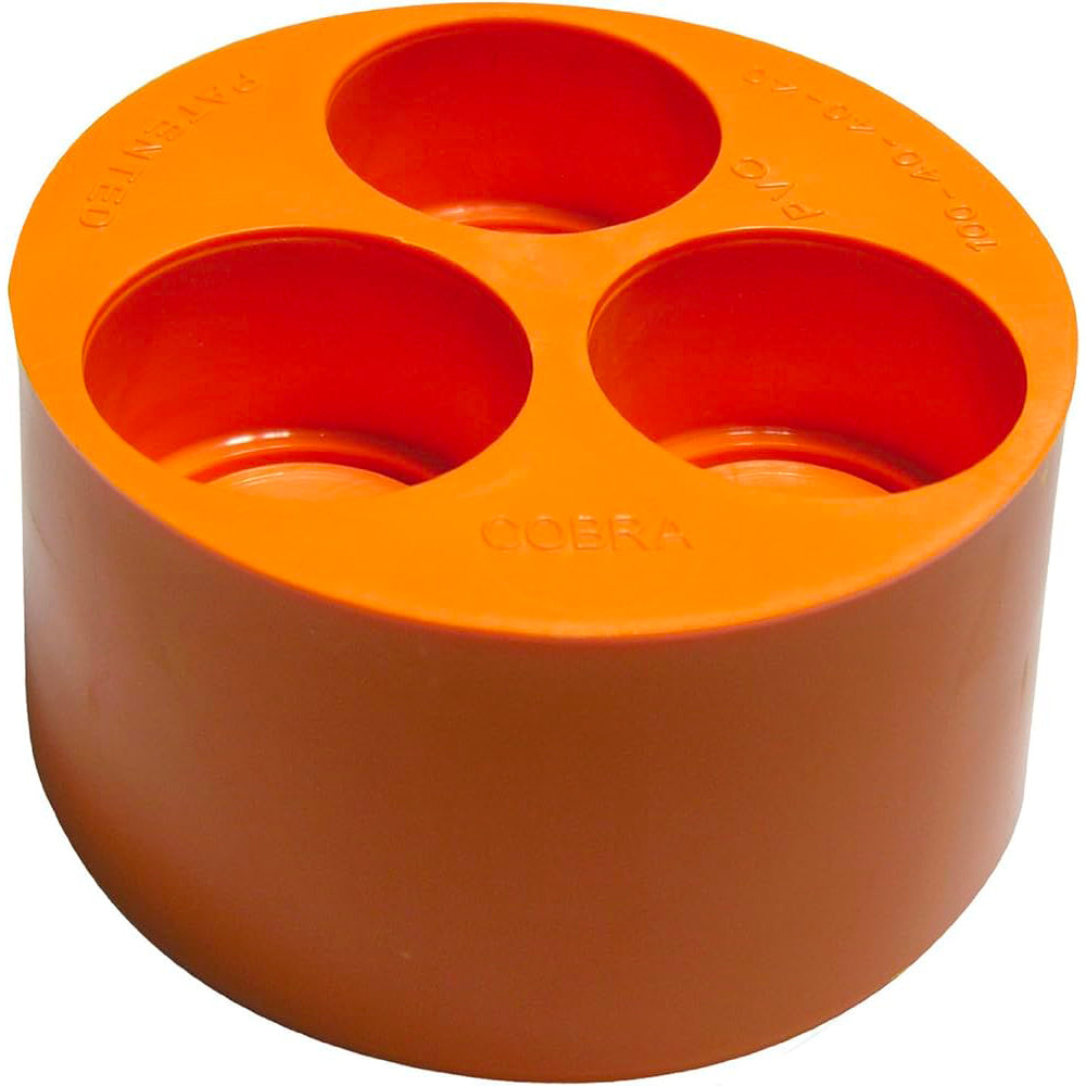 TAMPONE MULTIUSO A 3 FORI IN PVC ARANCIO - img 2