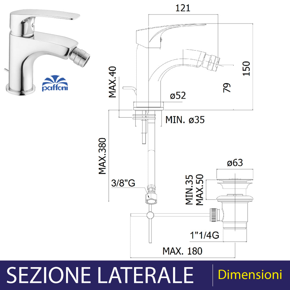 MISCELATORE BIDET "LIME" - img 5