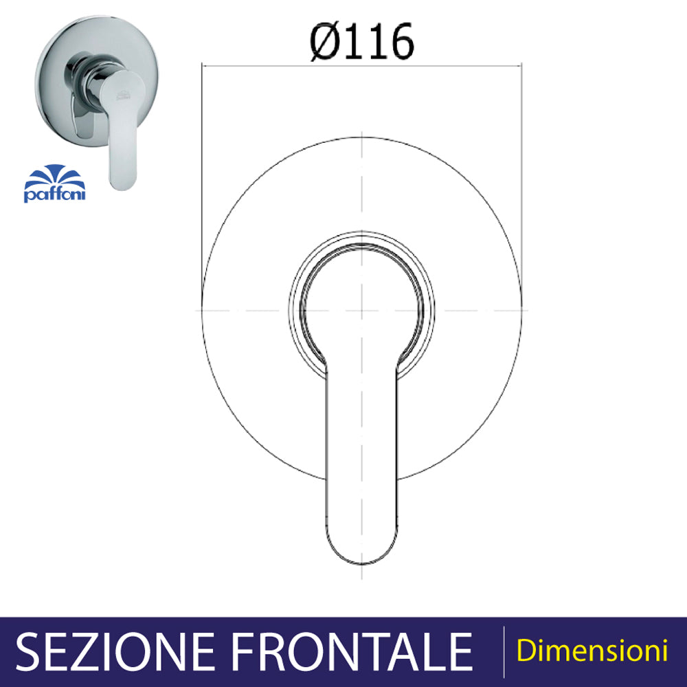 MISCELATORE INCASSO DOCCIA "BLU" - img 4