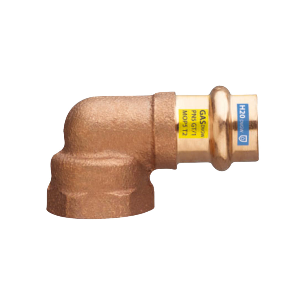 GOMITO FEMMINA A PRESSARE FILETTATO FEMMINA IN BRONZO - img 3