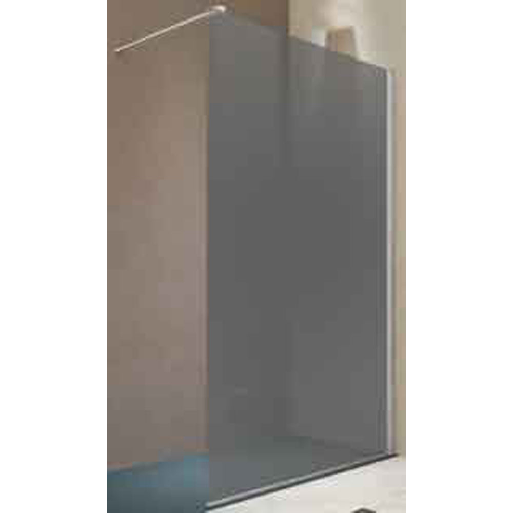 PARETE DOCCIA WALK-IN "ITACA" VETRO GREY Sp.6 mm PROFILO CROMO - img 2