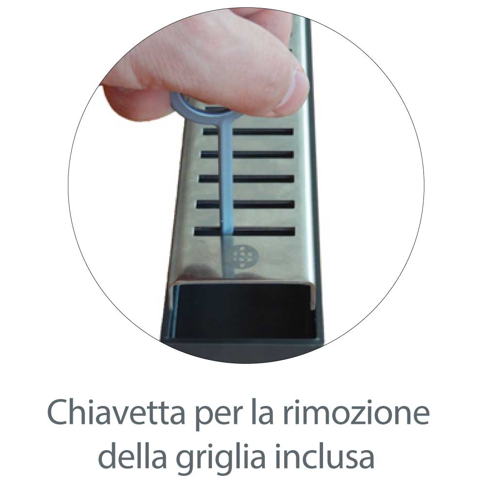 CANALETTA PER DOCCIA A PAVIMENTO CON GRIGLIA - img 5
