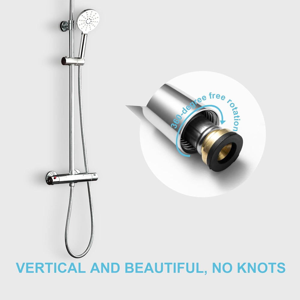 FLESSIBILE DOCCIA CONICO "SPRING" ANTITORSIONE IN ACCIAIO INOX - img 3