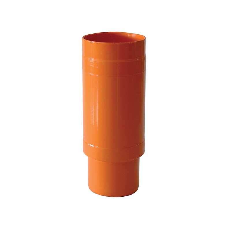 Giunto Di Riparazione 1 Pezzo In Pvc Arancio - img 2